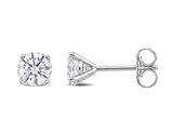 1.00 Carat (ctw SI1,G-H) Lab-Grown Diamond Solitaire Stud Earrings in 14K White Gold
